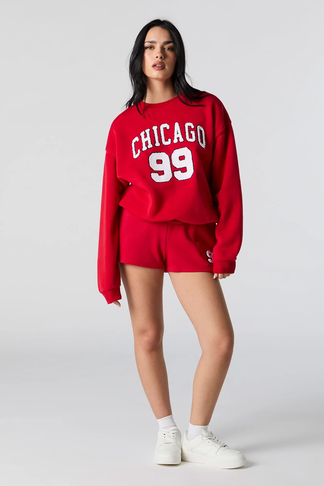 Chicago Chenille Embroidered Fleece Crewneck Sweatshirt