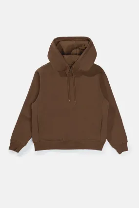 Classic Chocolate Fleece Hood for Maximum Warmth and Style.