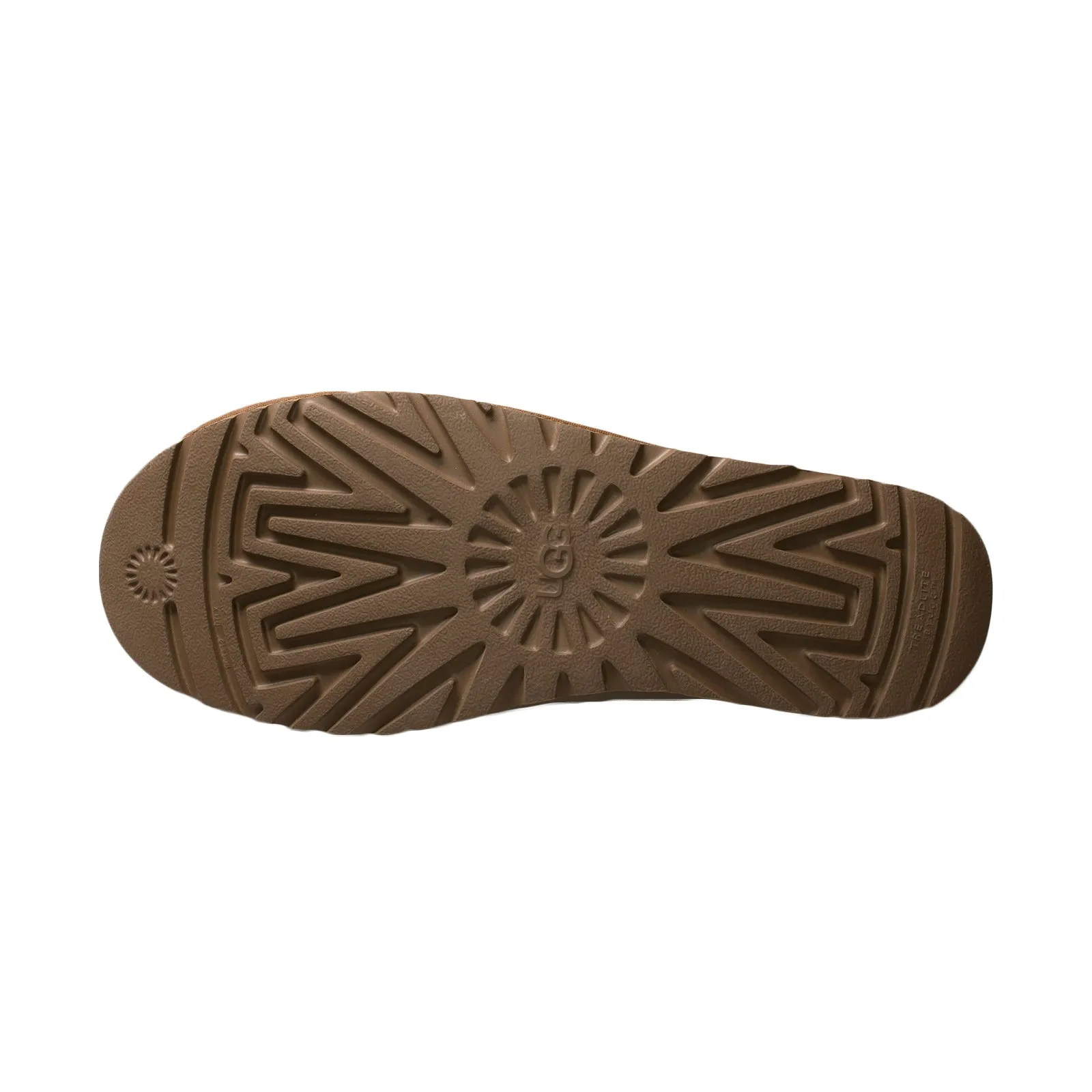 Classic Short UGG Rubber Logo Chestnut Boots for Women