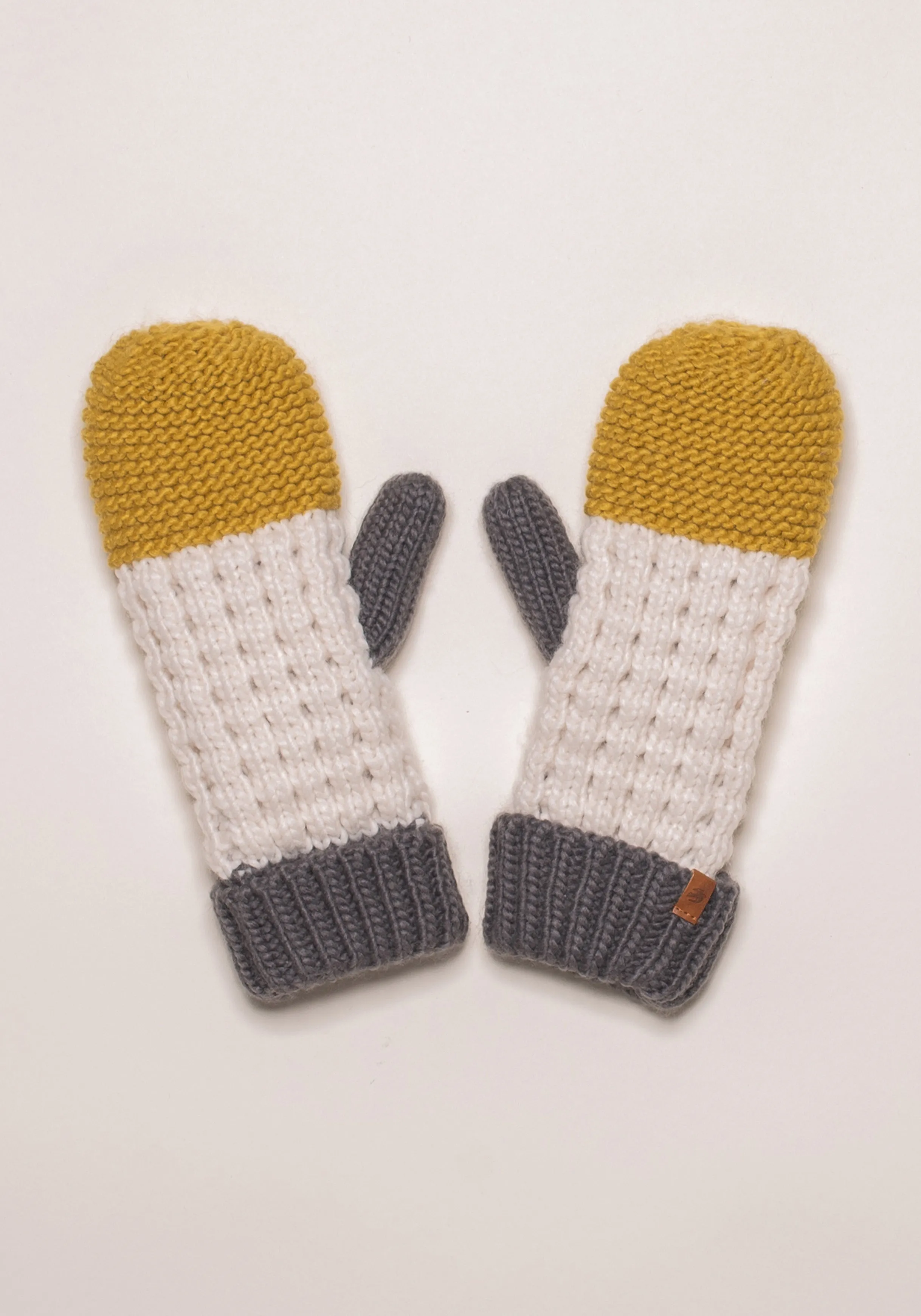 Colorblock Knit Mittens