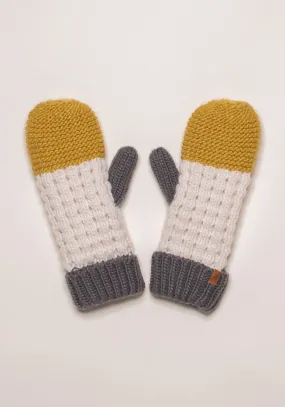 Colorblock Knit Mittens