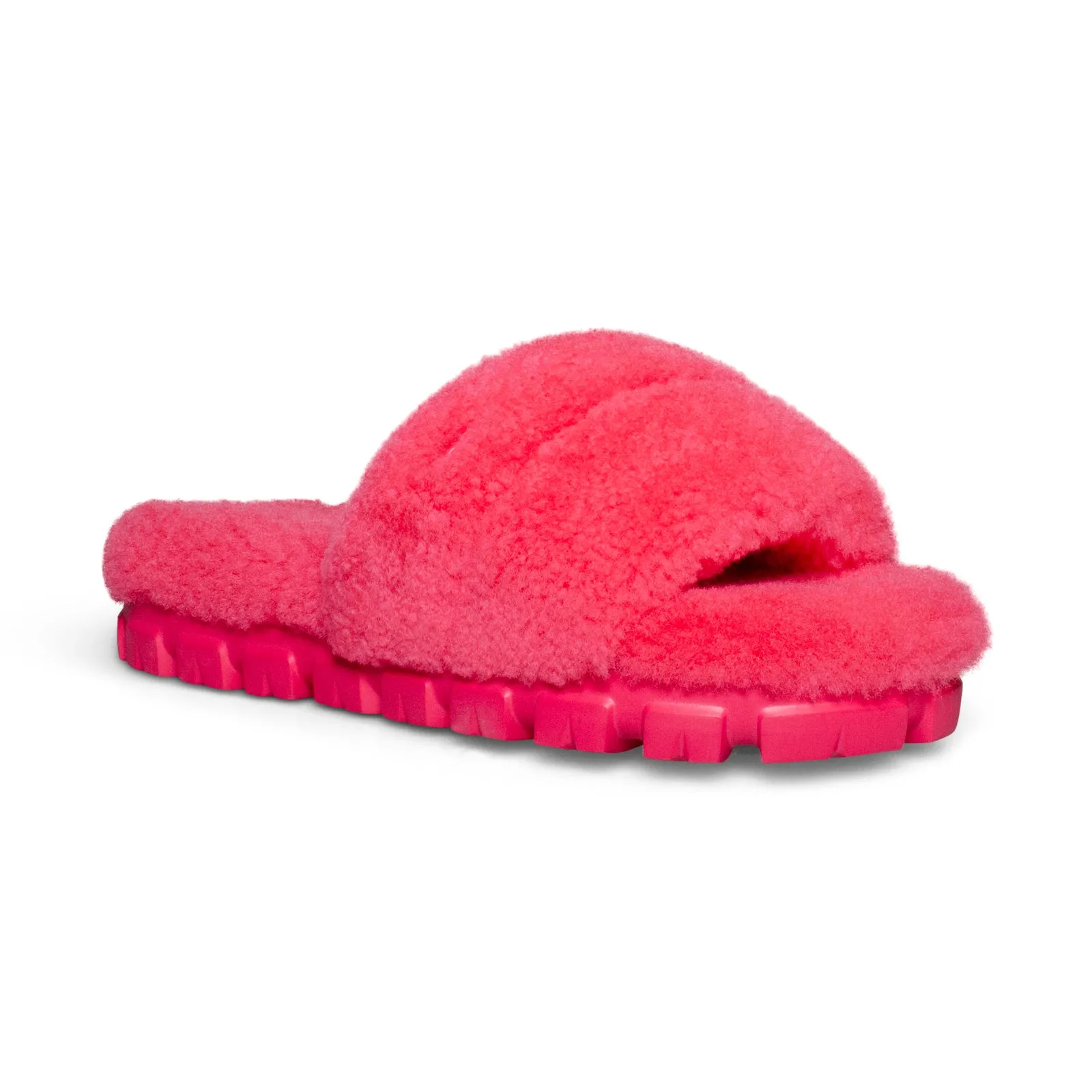 Cozetta Curly Pink Glow Slippers - Women's