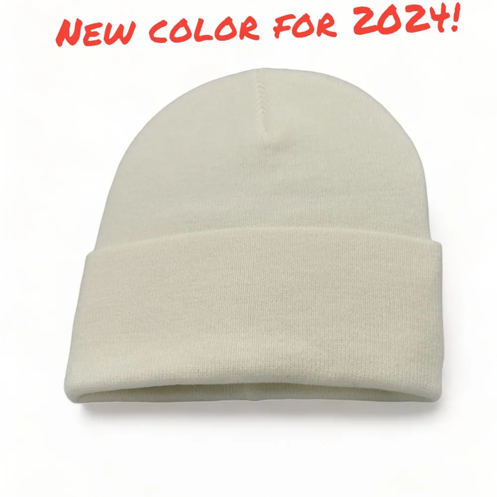 Cream Knit Beanie