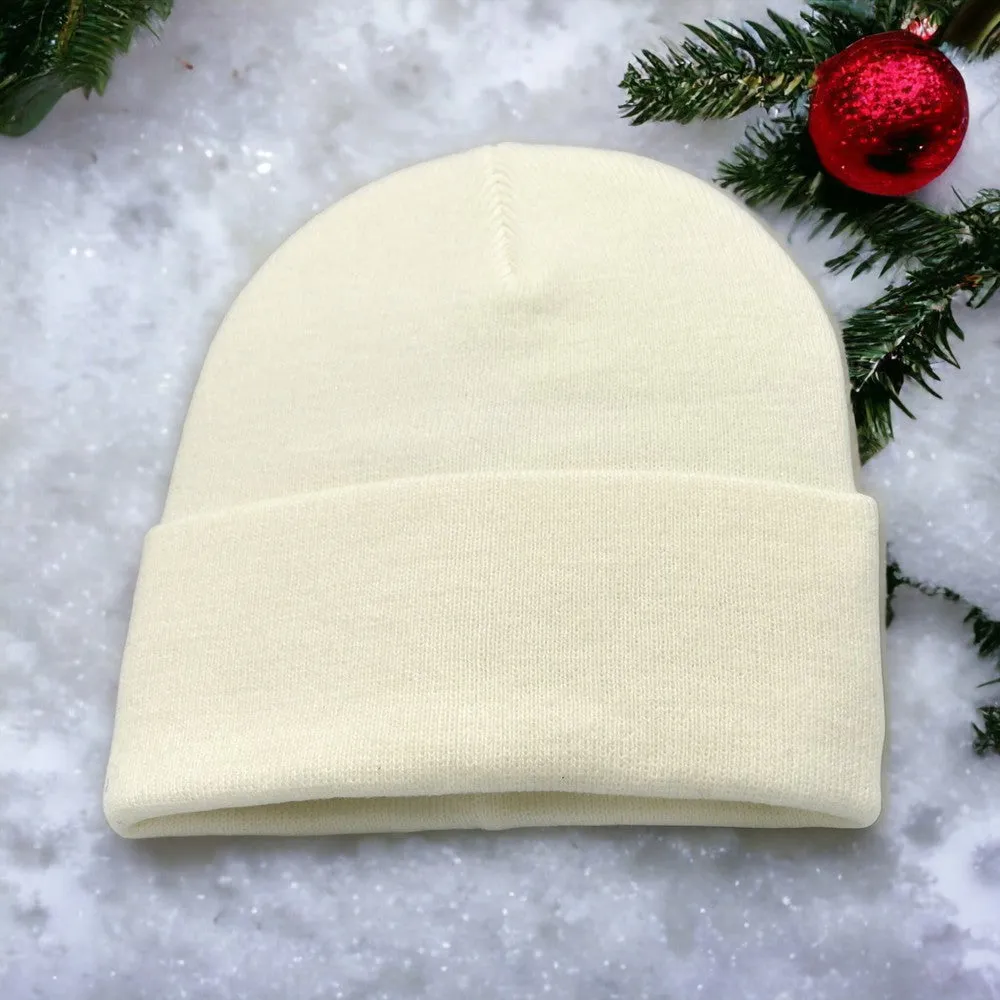 Cream Knit Beanie