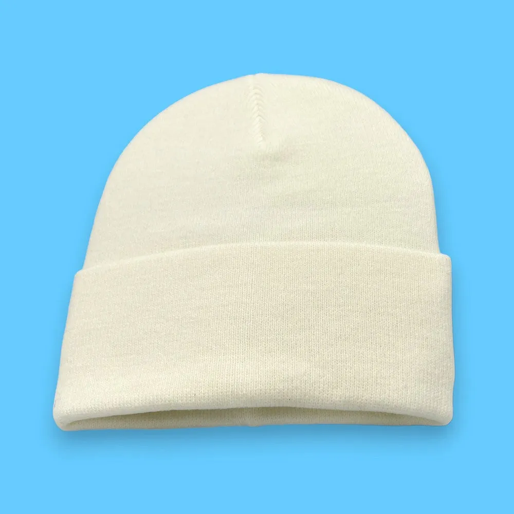 Cream Knit Beanie