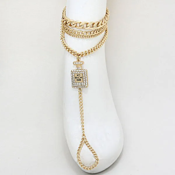 Crystal Rich Paris Chain Anklet - iLLASPARKZ