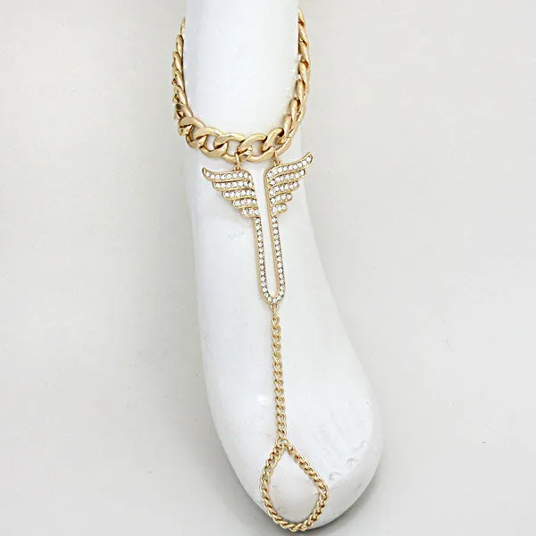 Crystal Wings Anklet Chain by iLLASPARKZ