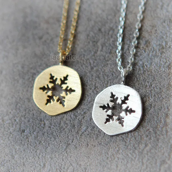 Cutout Snowflake Pendant