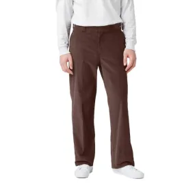 Dickies chocolate brown corduroy pants flat front.