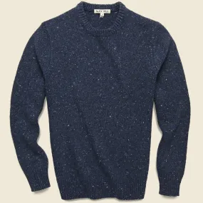 Donegal Wool Sweater - Navy