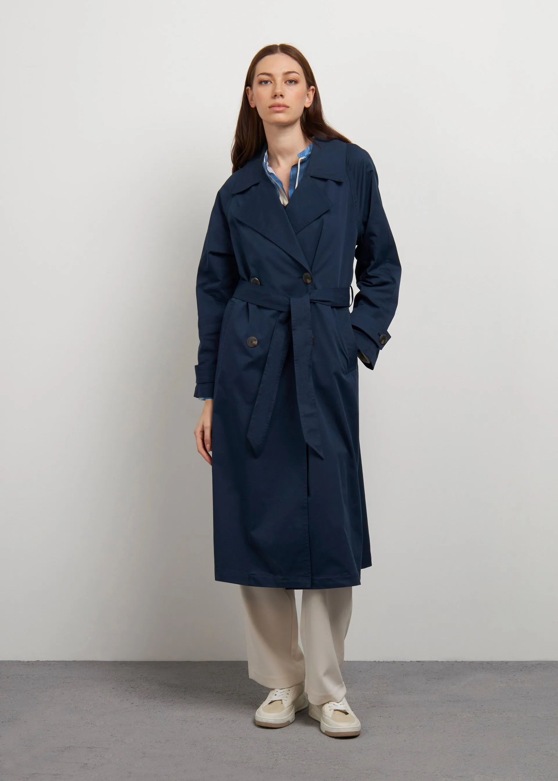 Double-breasted trench coat