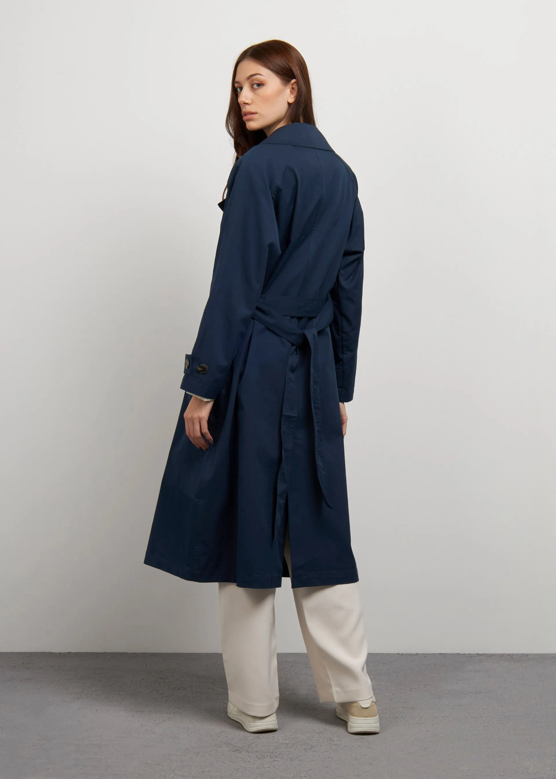 Double-breasted trench coat