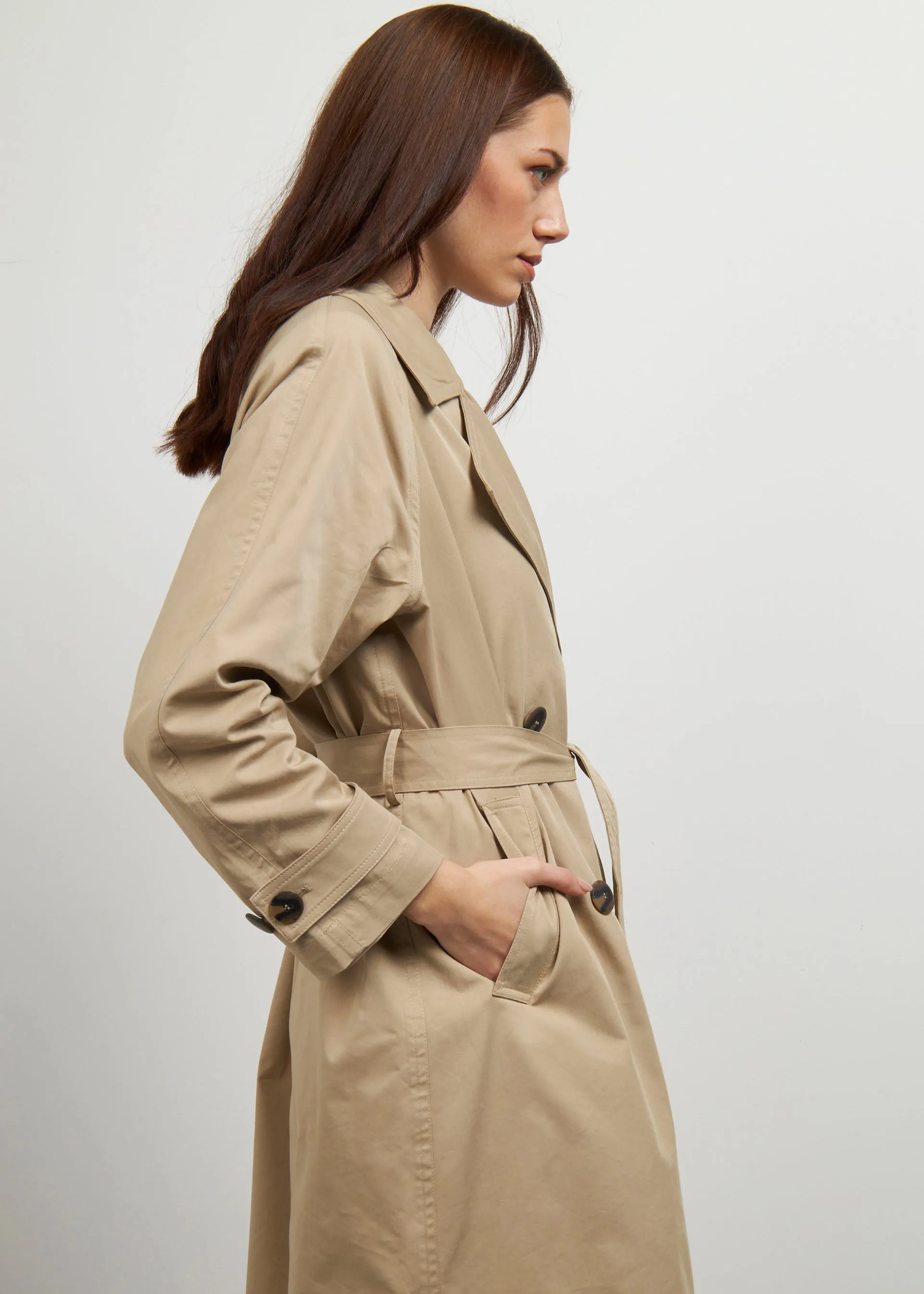 Double-breasted trench coat