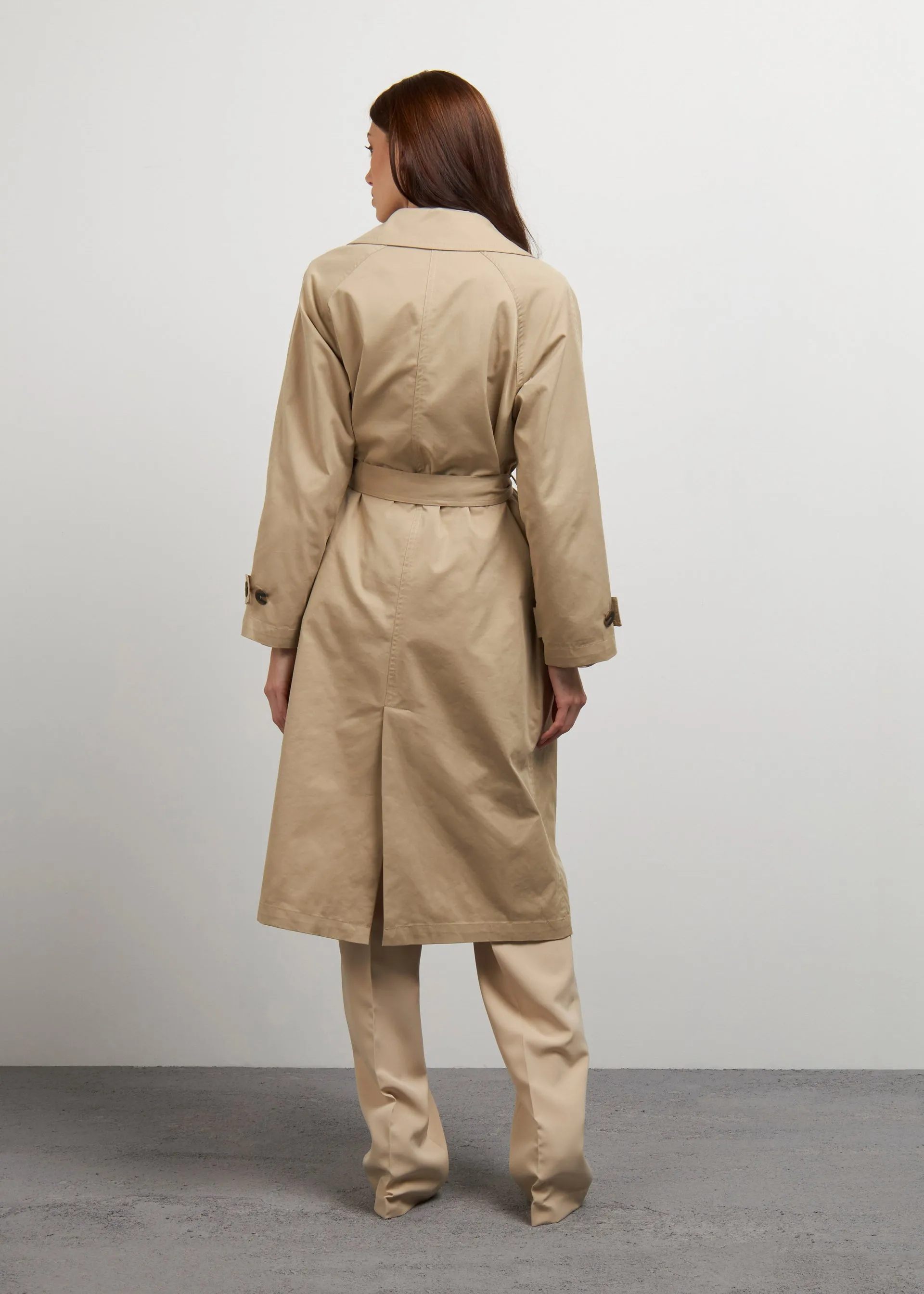 Double-breasted trench coat