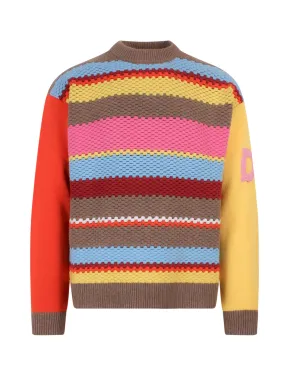 Dsquared2 Striped Knit Crewneck Sweater