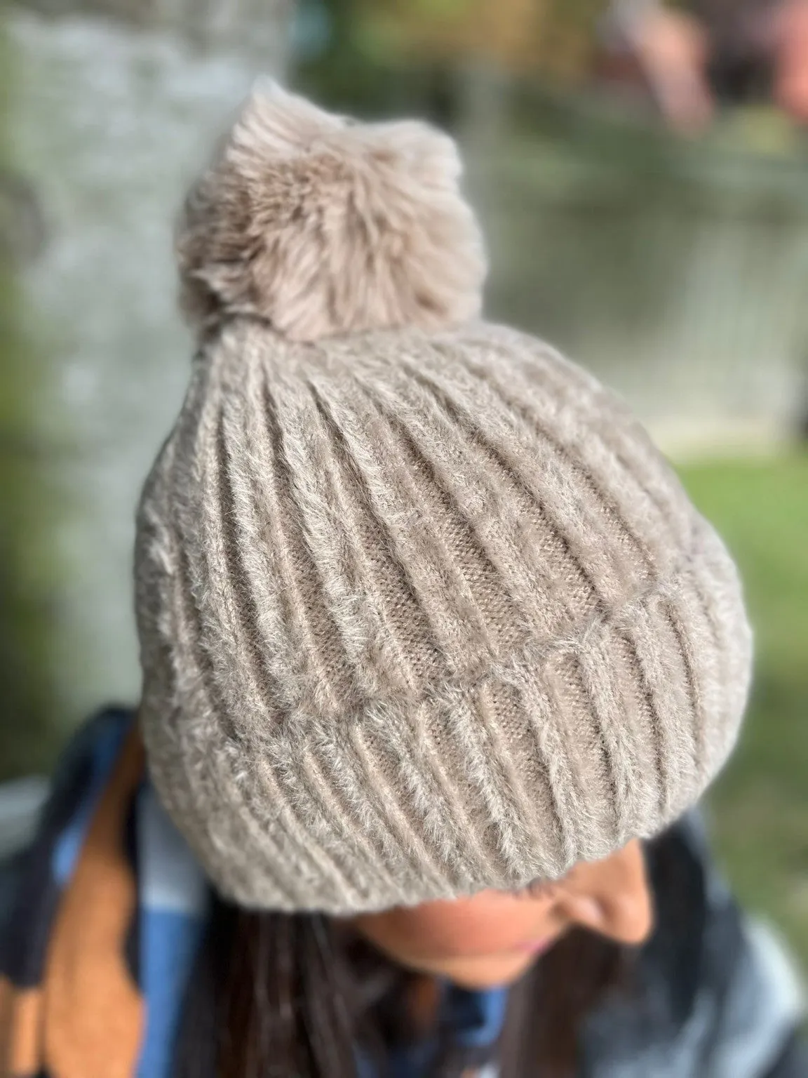 Elora Fluffy Knit Hat