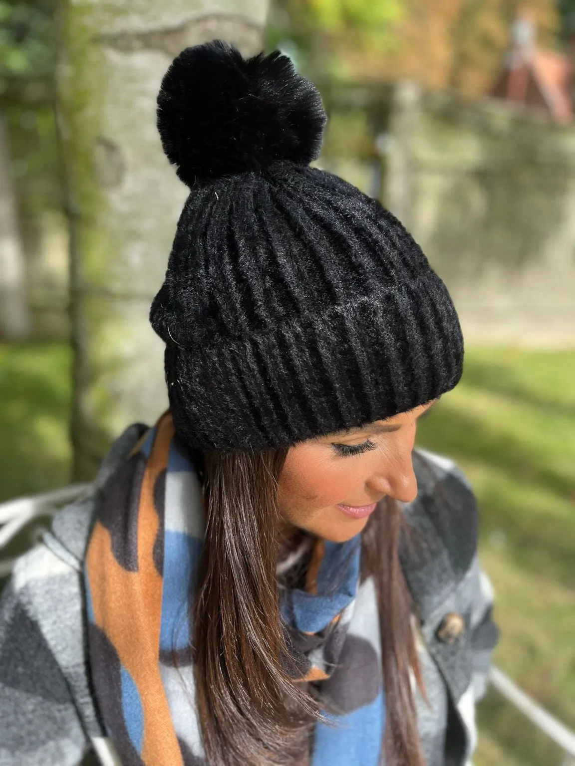 Elora Fluffy Knit Hat