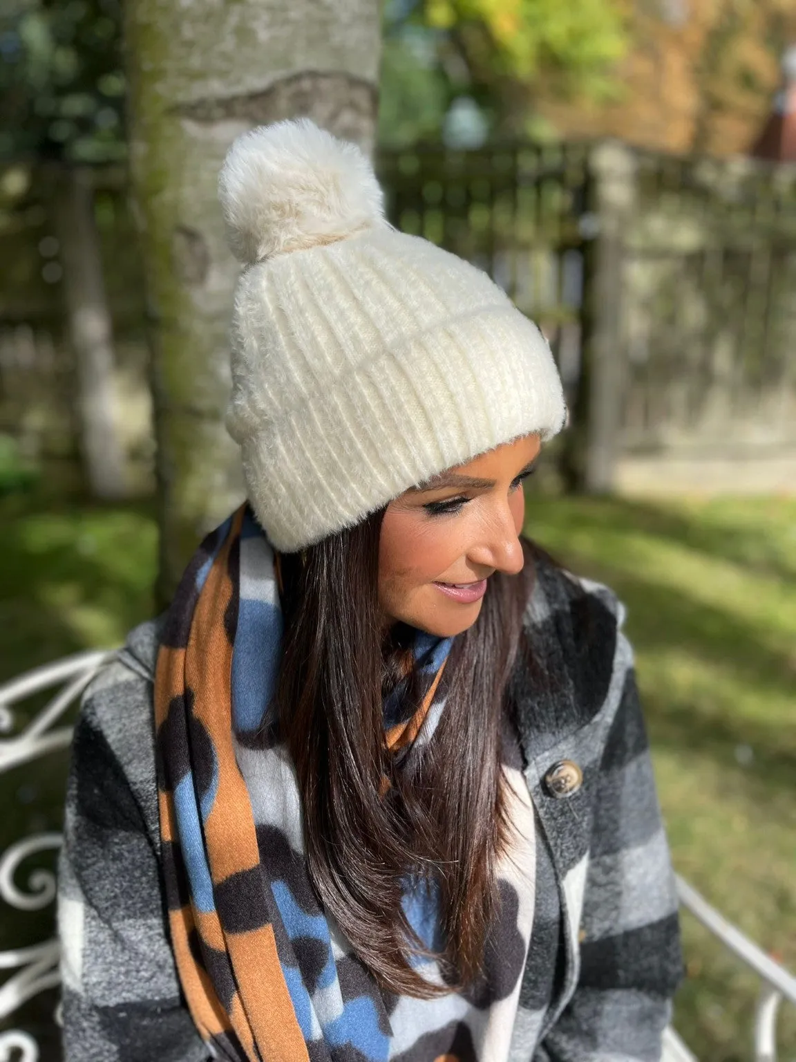 Elora Fluffy Knit Hat