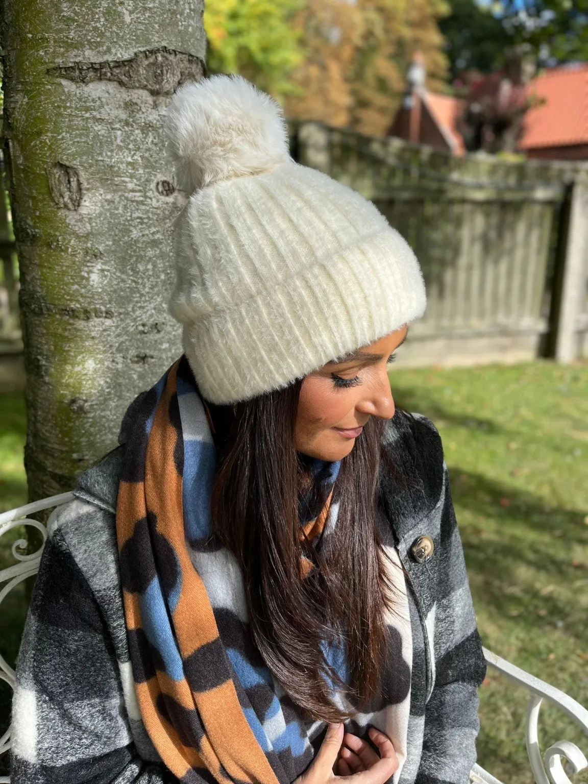 Elora Fluffy Knit Hat