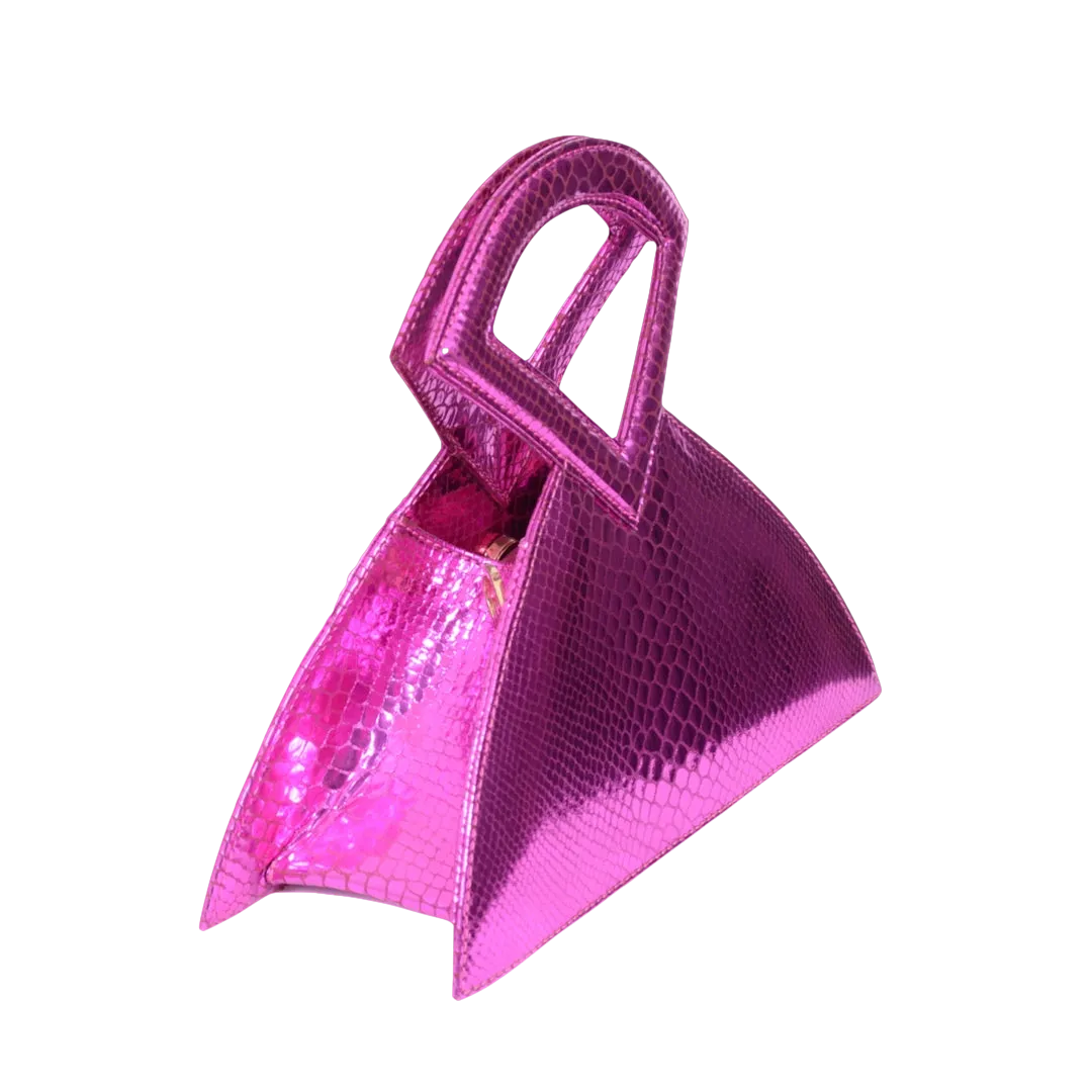 Farha - Fuchsia - Triangular Top Handle