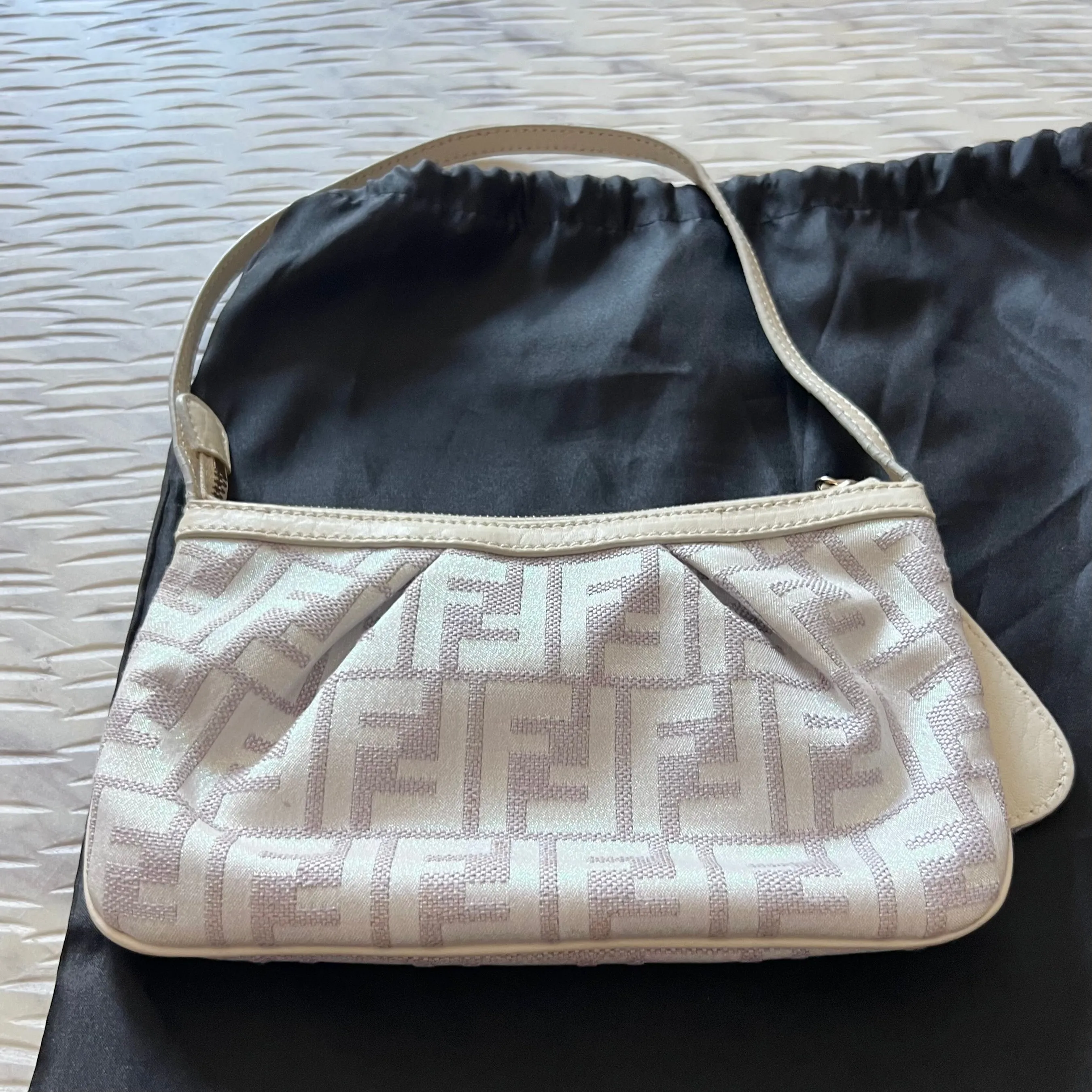 Fendi FF Zucca Canvas Pochette Bag