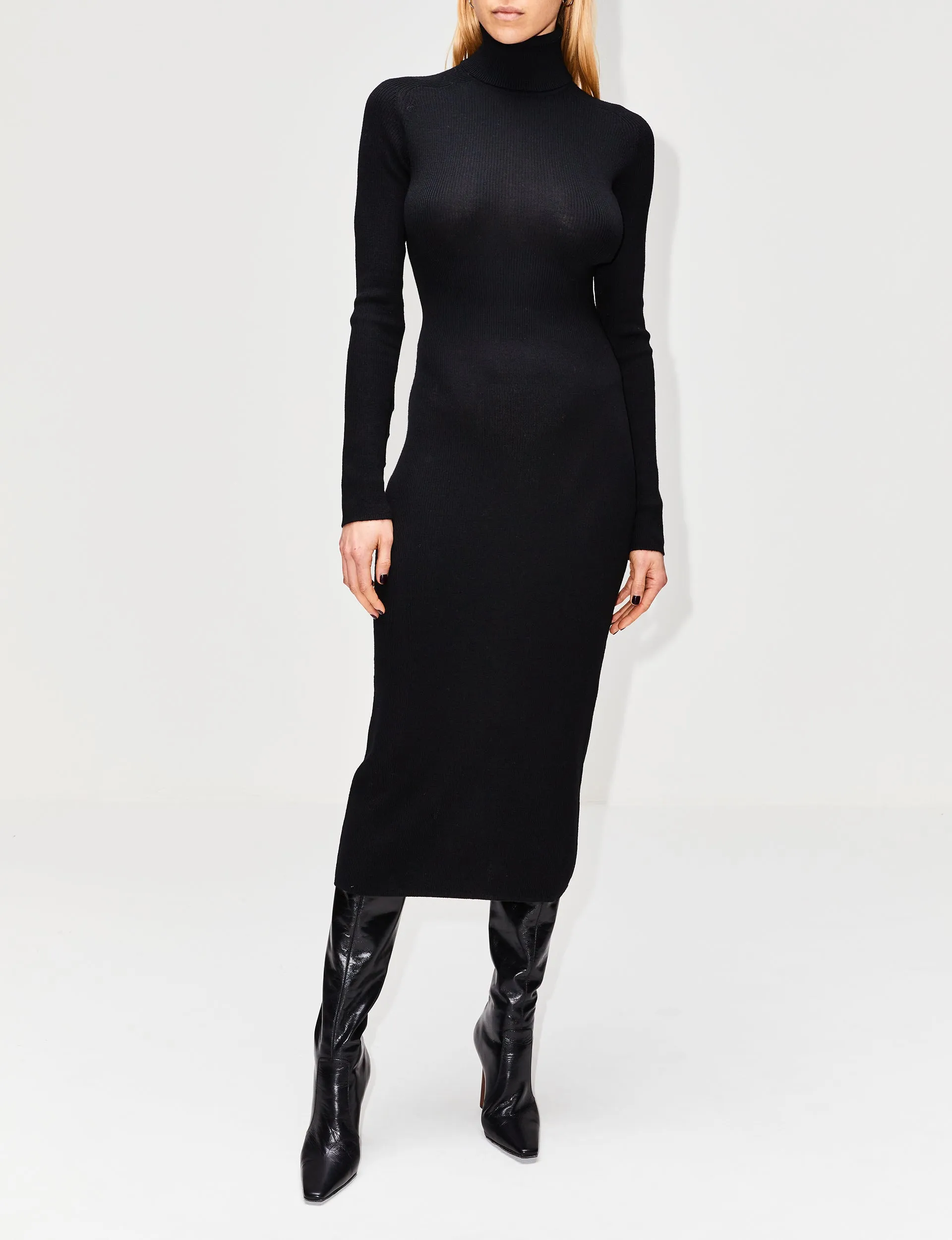 Fine Rib Wool Dress - Buy Online Now