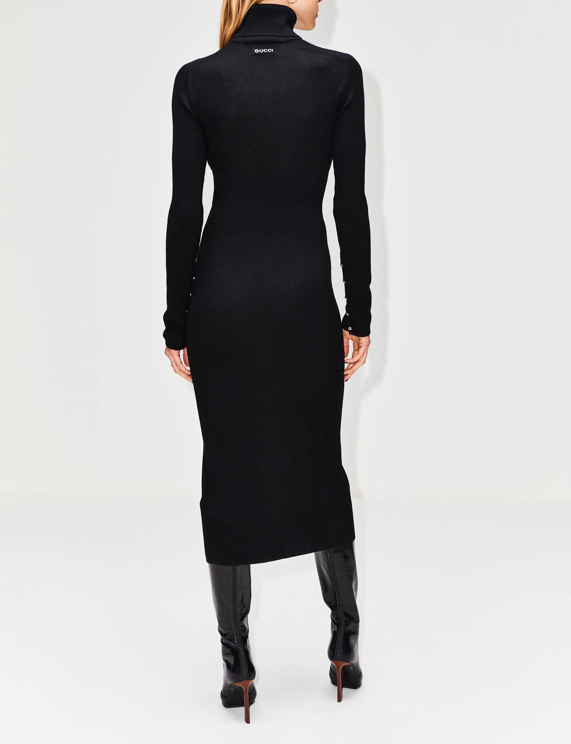 Fine Rib Wool Dress - Buy Online Now