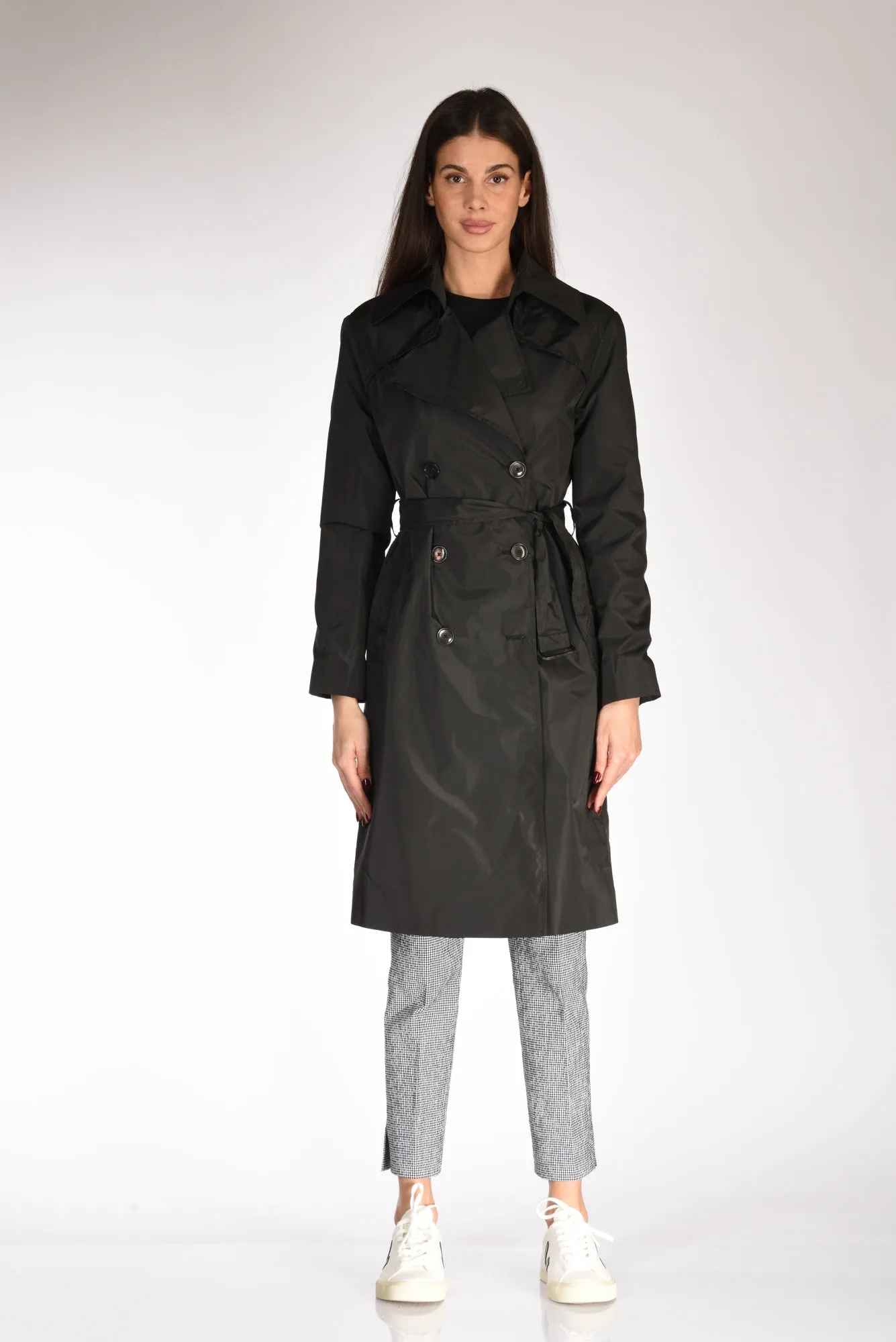 Five Black Waist Trench for Women