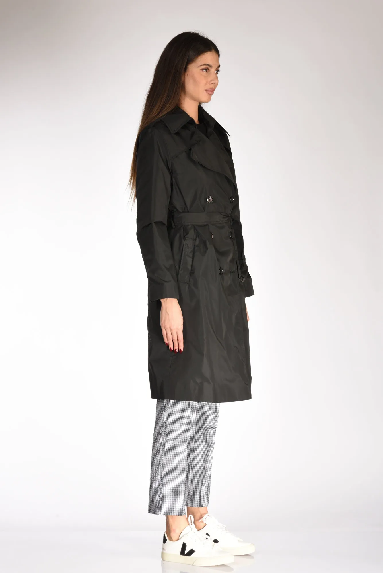 Five Black Waist Trench for Women