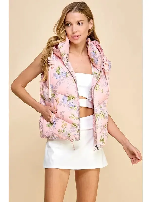 Floral Puffer Jacket by Sadie