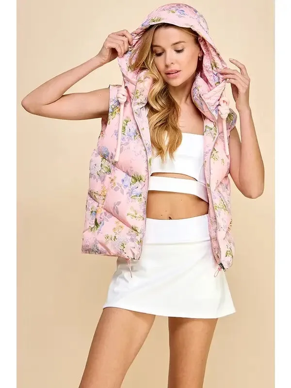 Floral Puffer Jacket by Sadie