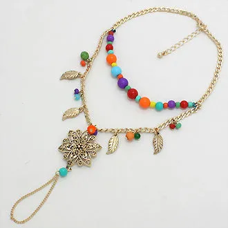 Flower Bead Chain Anklet - Plastic, Affordable & Stylish - iLLASPARKZ