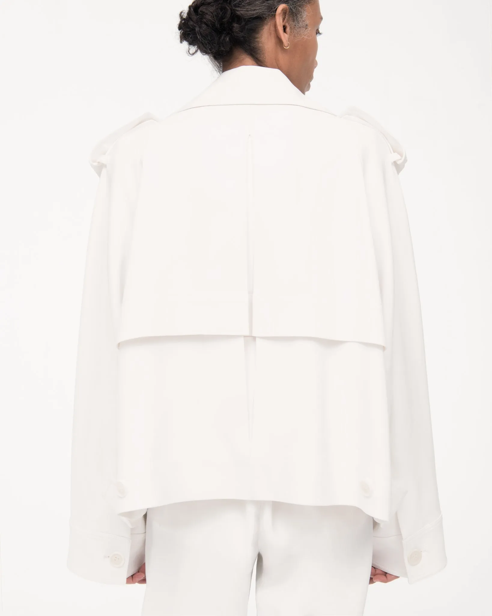 Fluid Cropped Trench - Search Result: Stylish and Versatile Women's Trench Coat