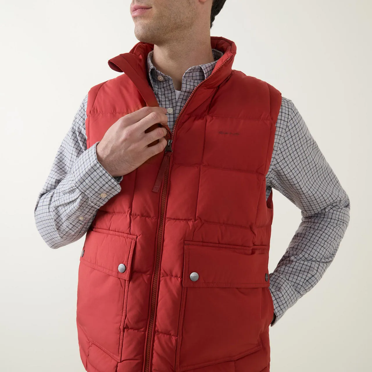 GANT Mid Quilted Down Vest - Red