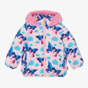 Girls Pink & Blue Fairy Puffer Coat