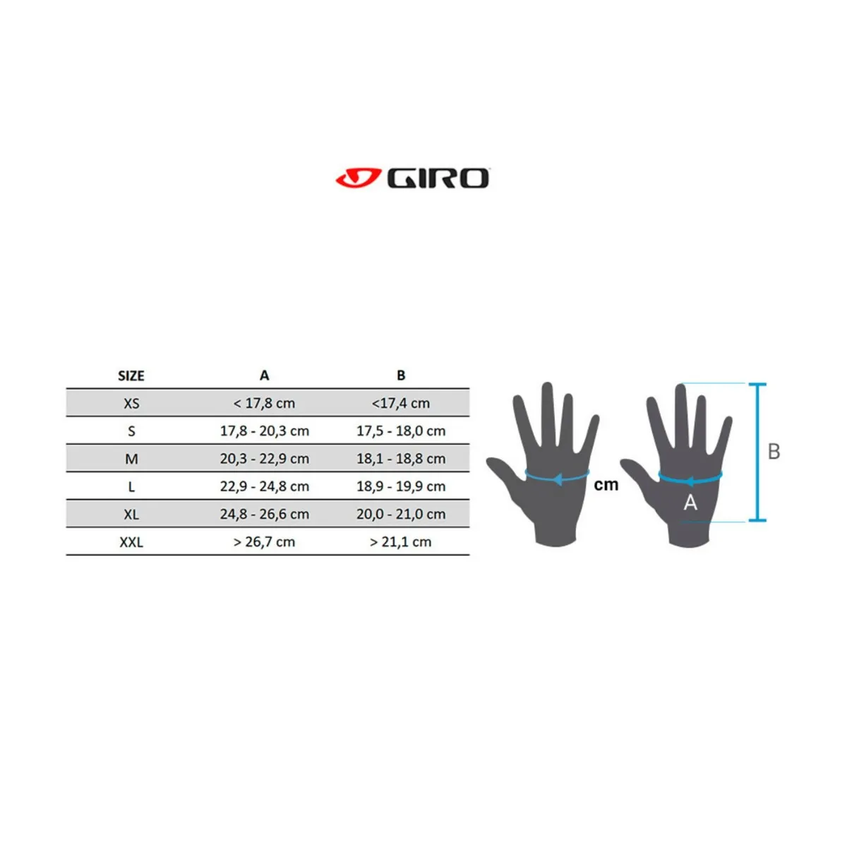 Giro Zero CS Short - Blue Cycling Gloves