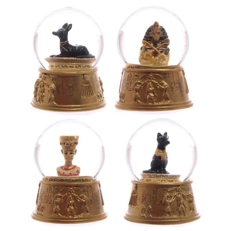 Gold Egyptian Waterball Snow Globe - Decorative Statement Piece (ESP16)