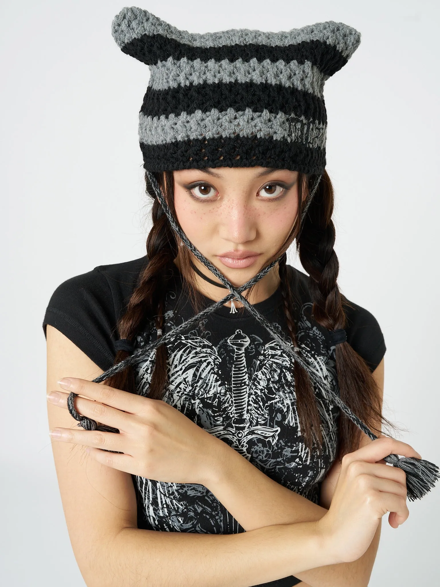 Greta Stripes Knit Hat