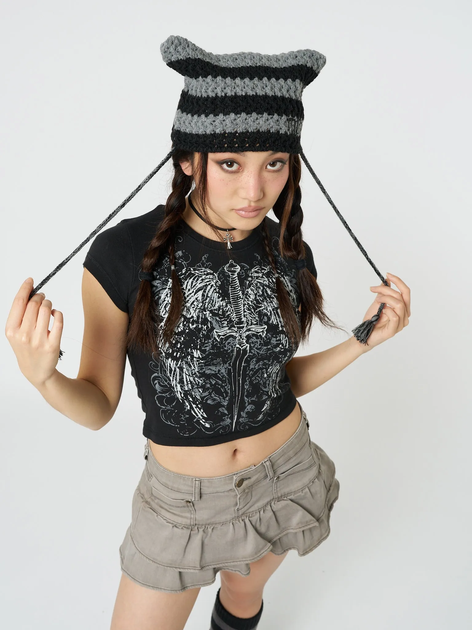 Greta Stripes Knit Hat