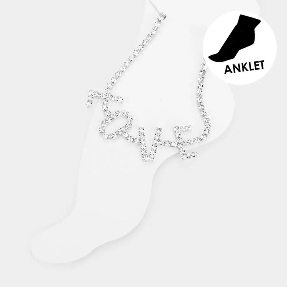 iLLASPARKZ Love Anklet with Rhinestone Pave - Order Now!