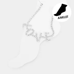 iLLASPARKZ Love Anklet with Rhinestone Pave - Order Now!