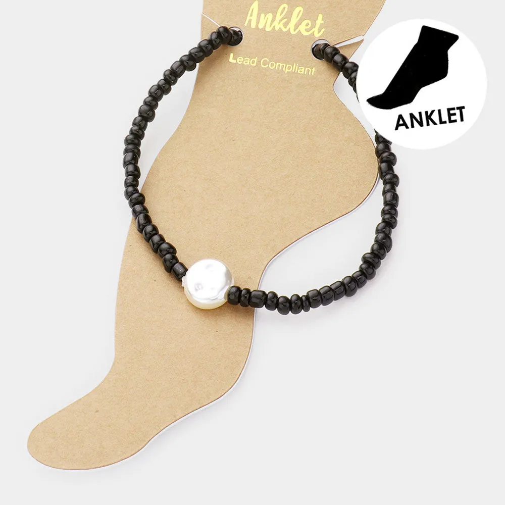 iLLASPARKZ Pearl Beaded Anklet