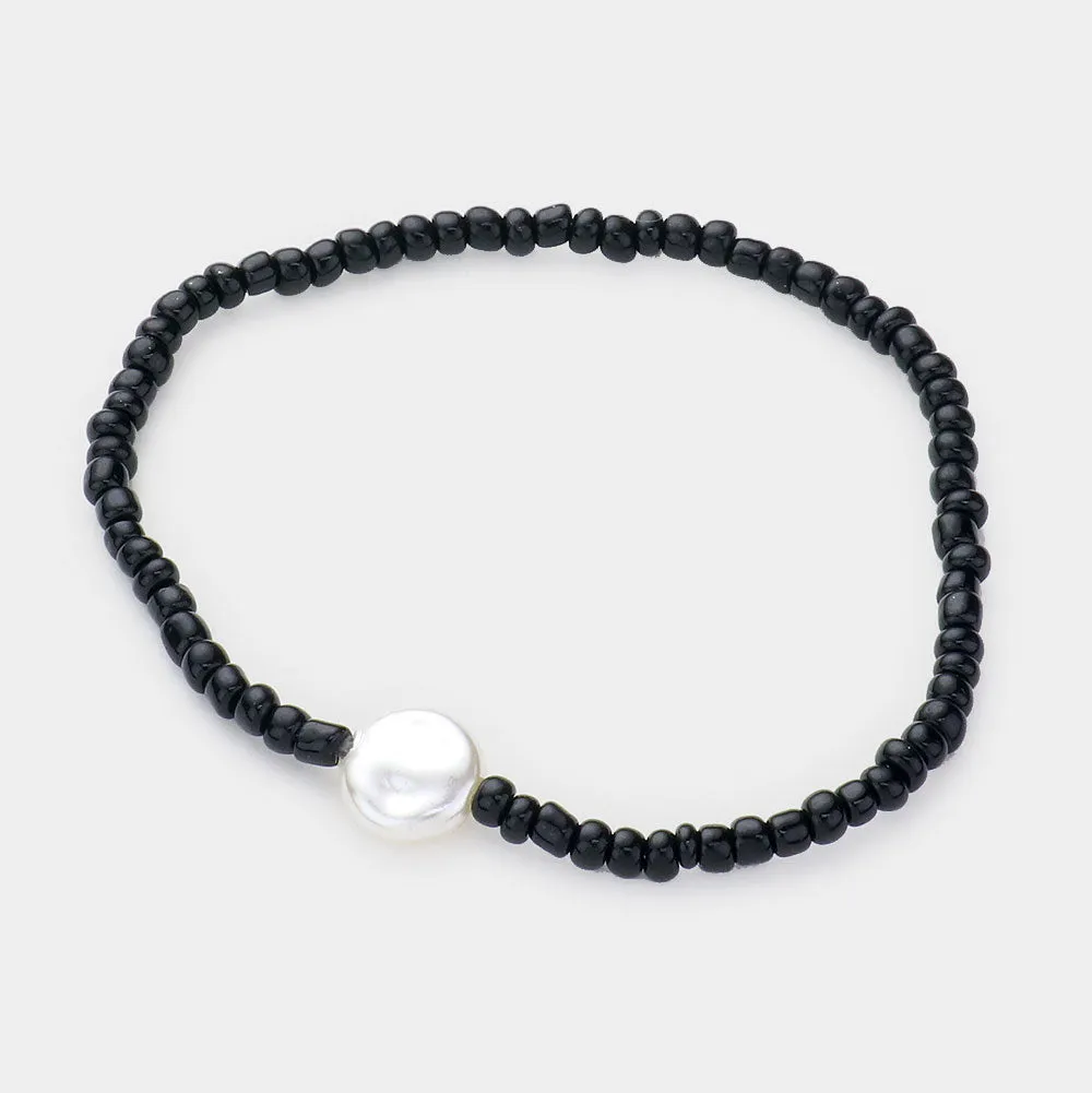 iLLASPARKZ Pearl Beaded Anklet