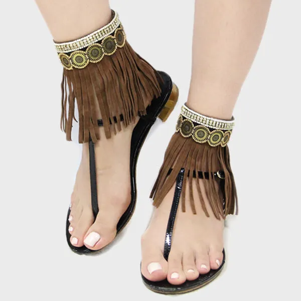 iLLASPARKZ Suede Fringe Anklet - 1 Pair