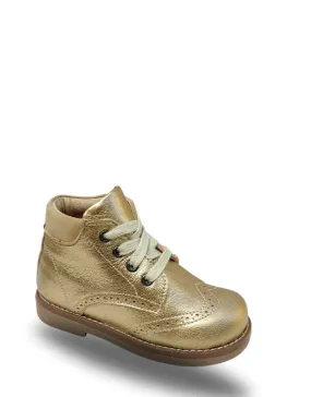 Infant Girls Boots Petasil Gold lace up 21763 - Sale