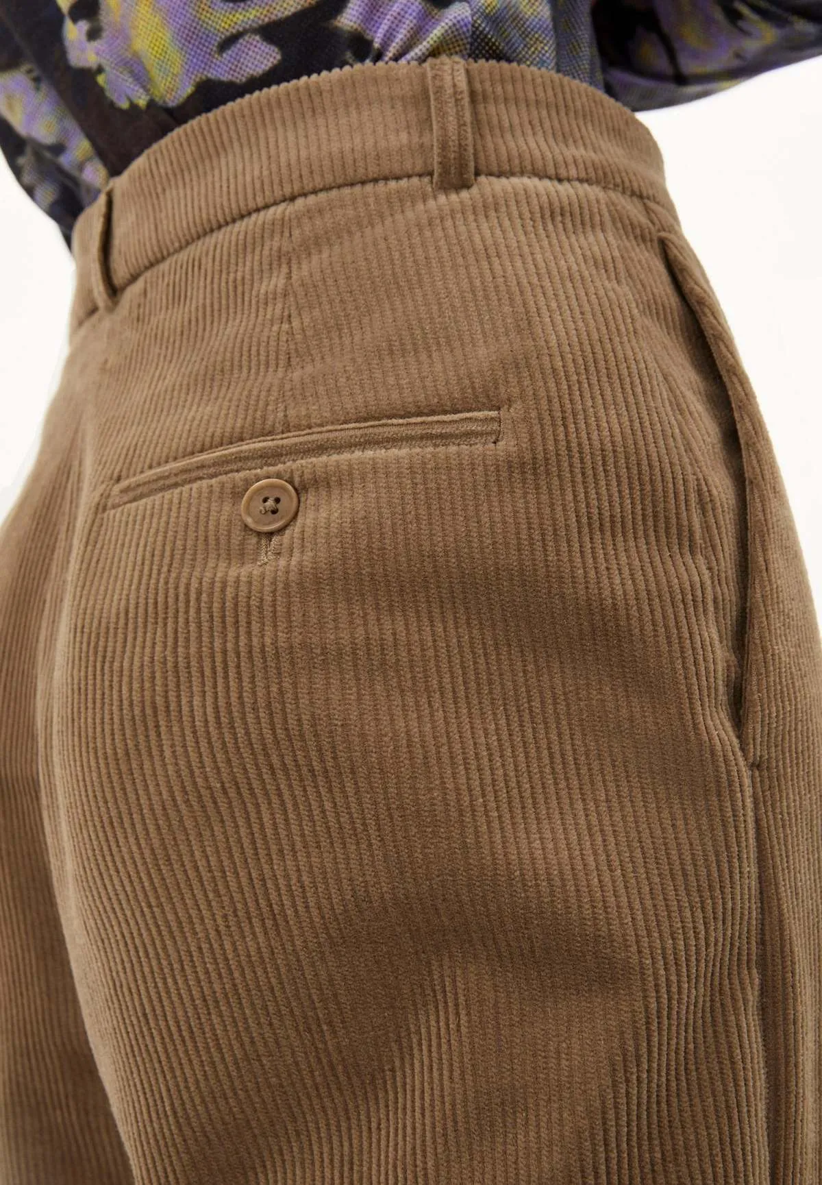 Jaalma Corduroy Pants - Dark Sand Stone