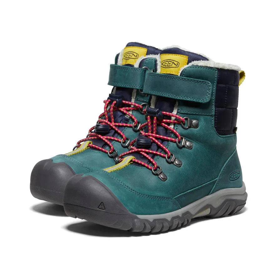 Kanibou Waterproof Winter Boot for Big Kids in Deep Lagoon/Jazzy