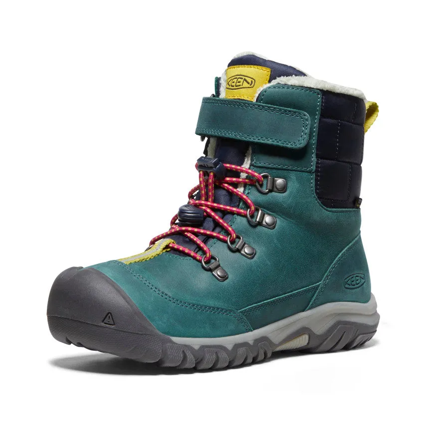 Kanibou Waterproof Winter Boot for Big Kids in Deep Lagoon/Jazzy