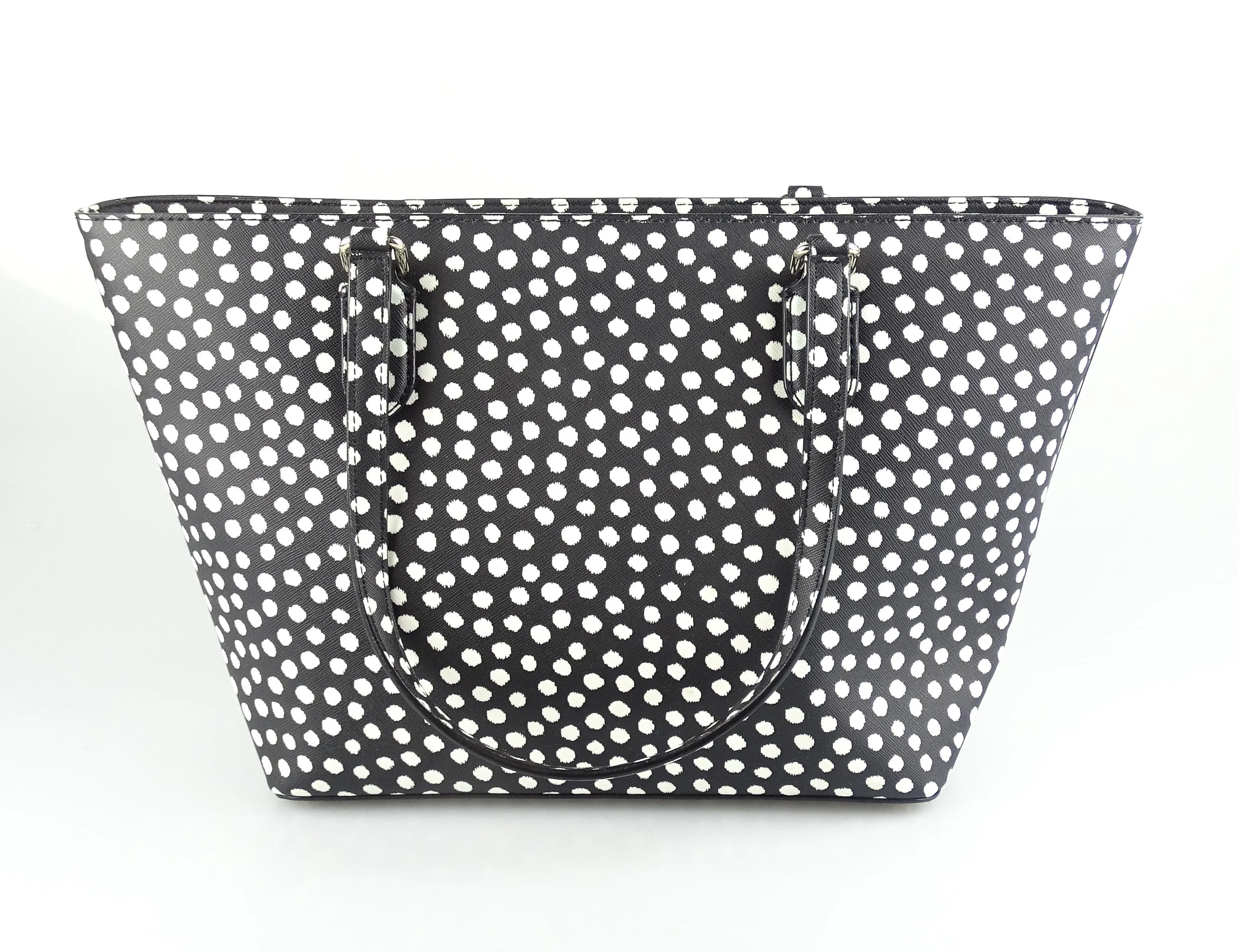 Kate Spade Laurel Way Black & White Polkadot Tote