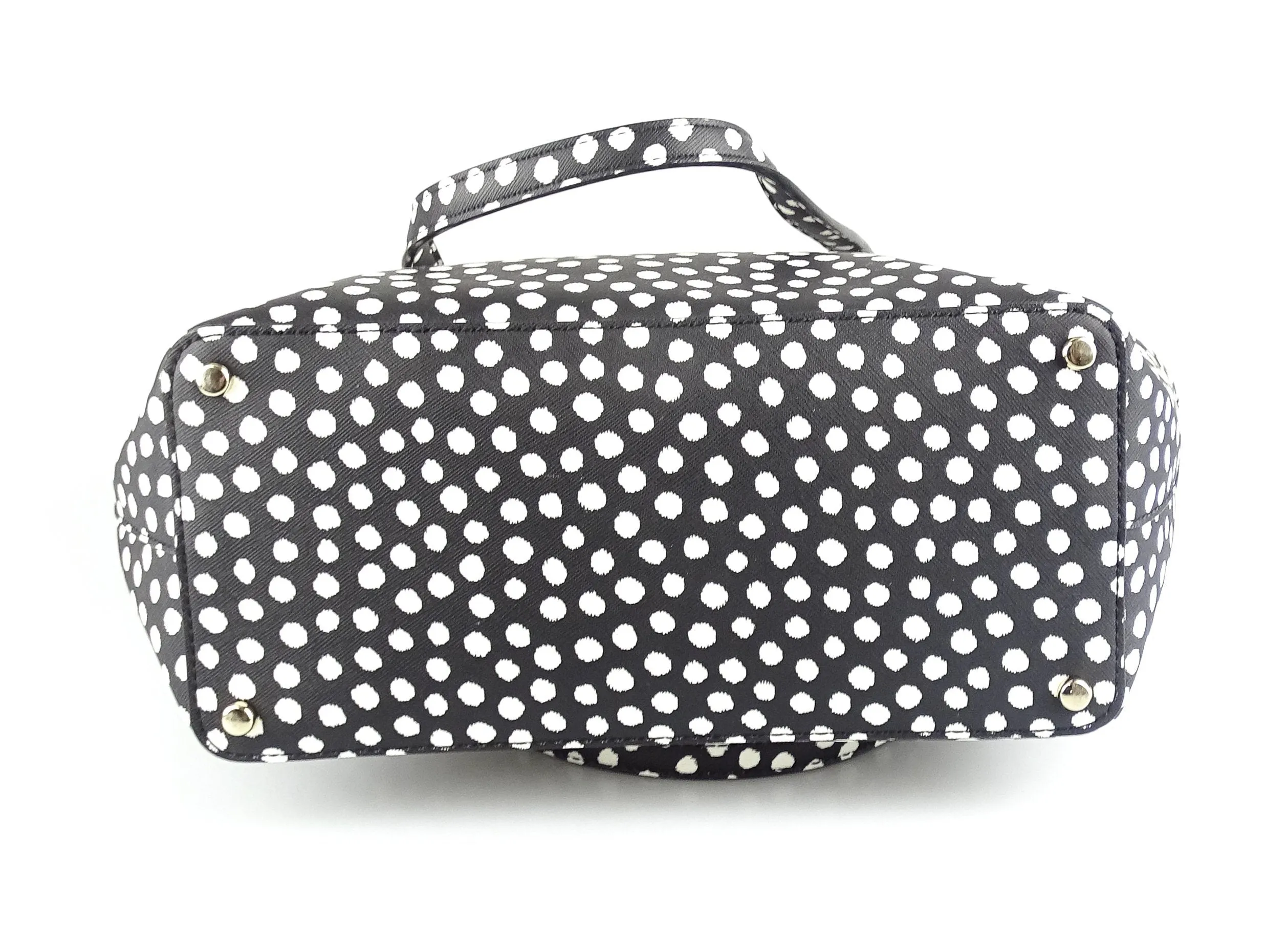 Kate Spade Laurel Way Black & White Polkadot Tote